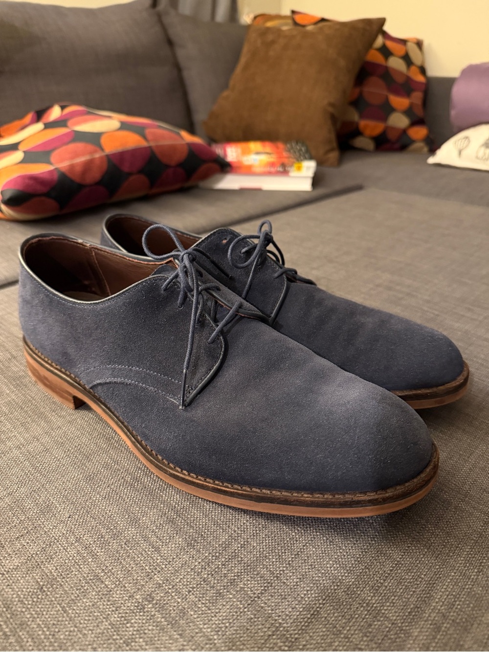 Allen Edmonds Men's Navy Suede Derby lace up 12 D Nomad excellent condition